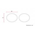 C-Racer Universal Vintage Oval Side Number Plates - USNP2